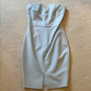 Elizabeth and James Strapless Light Blue Dress